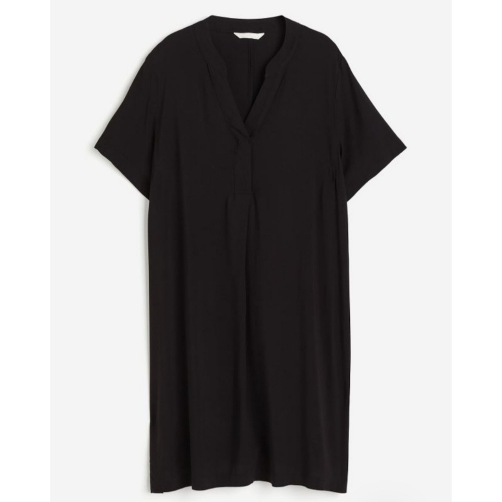 H&M XXL Black V-Neck Tunic Dress